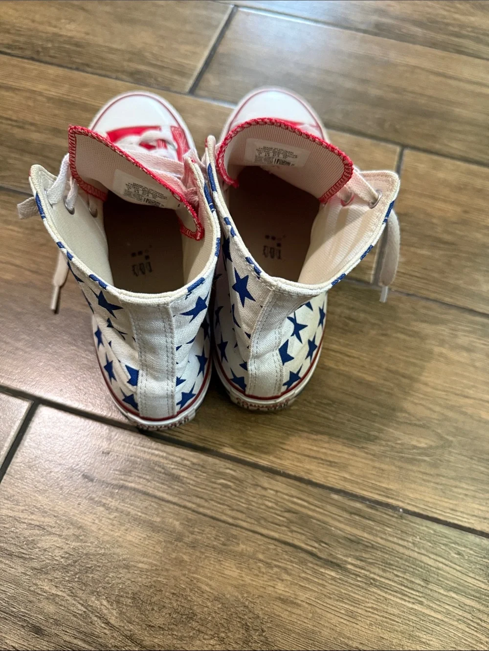Converse Youth Kid's Unisex American Flag High Top Sneakers - Size 5